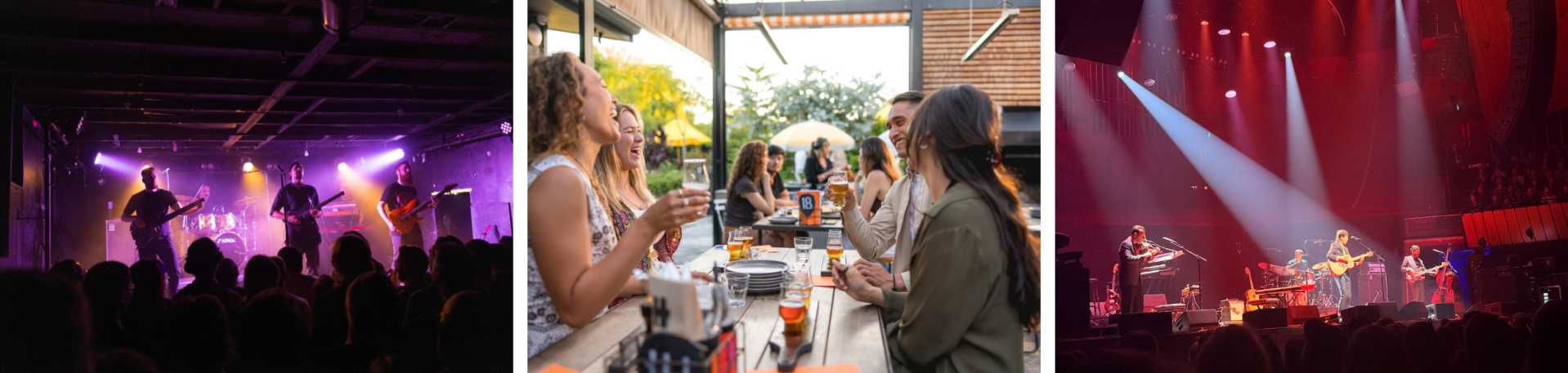 A mix of New Zealand Bands and people enjoying music at pub