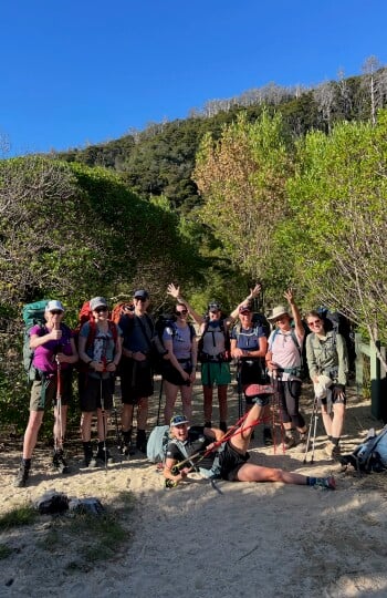 Multi day hiking group