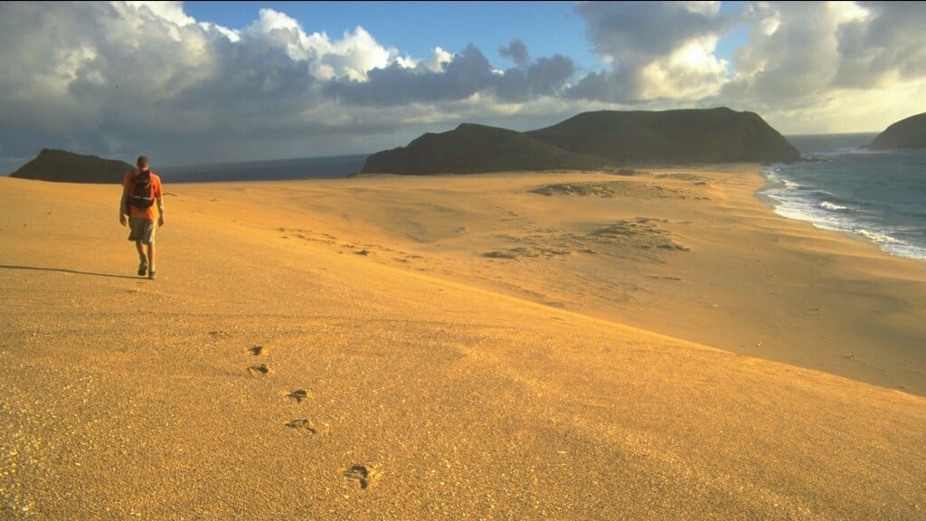 Leaving footprints at Cape Maria