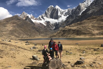 Huayhuash trek campsite view