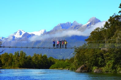 Great Walks Pyke River swing bridge