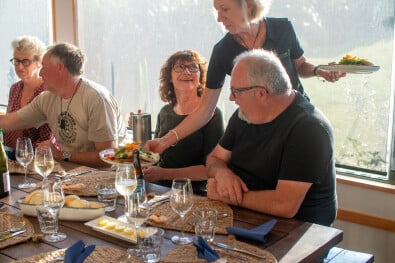 hikingnz hollyford track dinner
