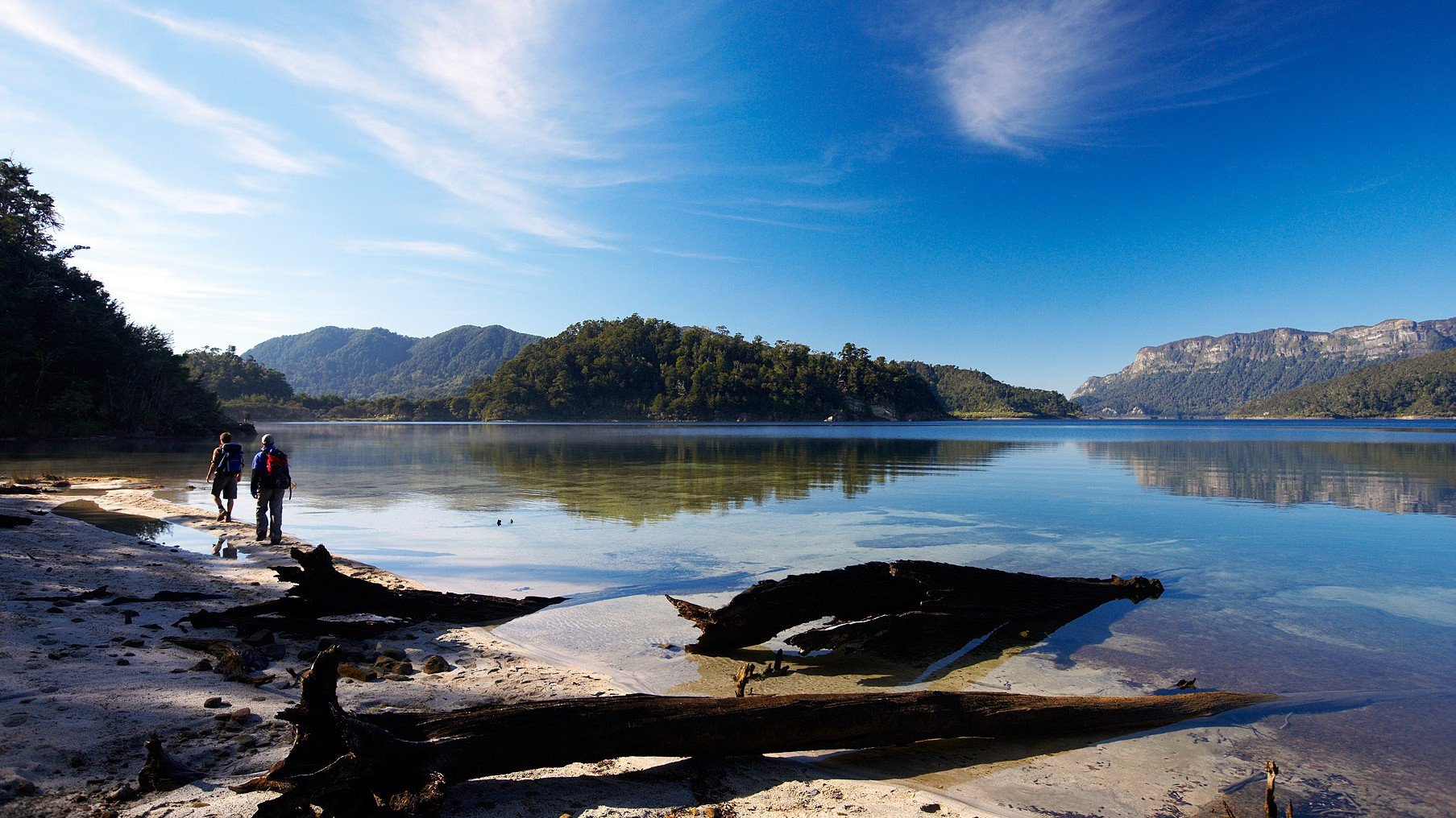 From the Maori, Waikaremoana, translates to 'Sea of rippling waters'. 
