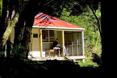 Great Walks huts on Lake Waikaremoana hike