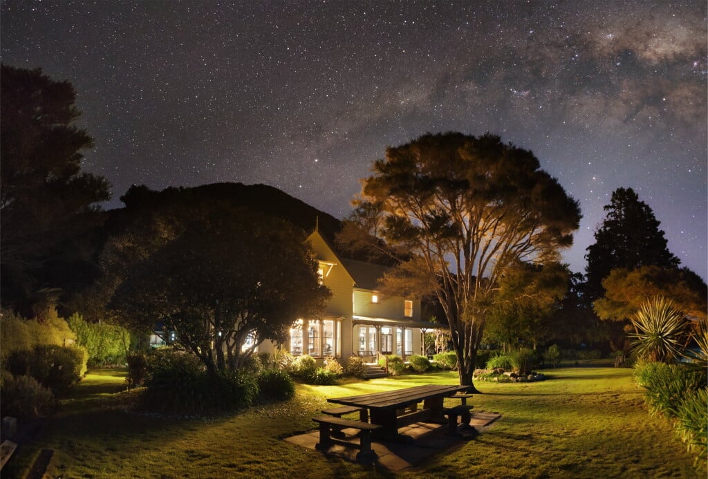 Far from city lights, Abel Tasman has wonderful starry nights.