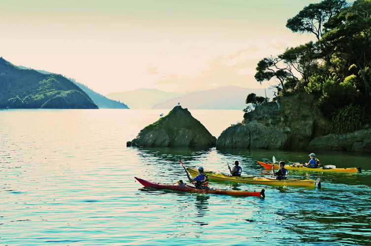 Kick start your morning with a paddle on the calm waters of the Sounds.