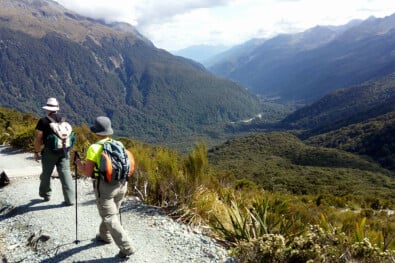 Hiking mountains New Zealand