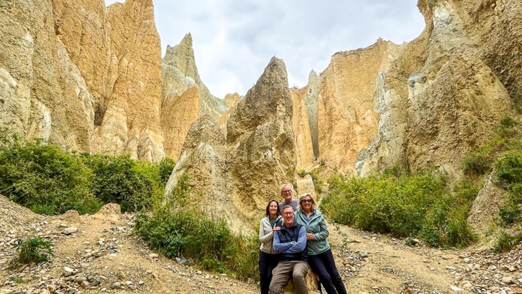 Explore the geological phenomenon of the Omarama Clay Cliffs