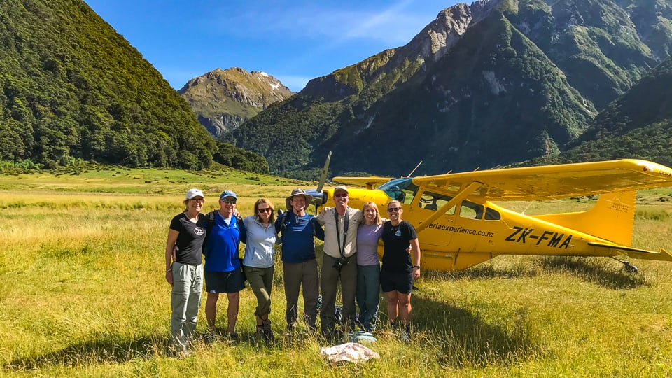 Take in expansive views of the 355,000ha Mount Aspiring National Park from the air