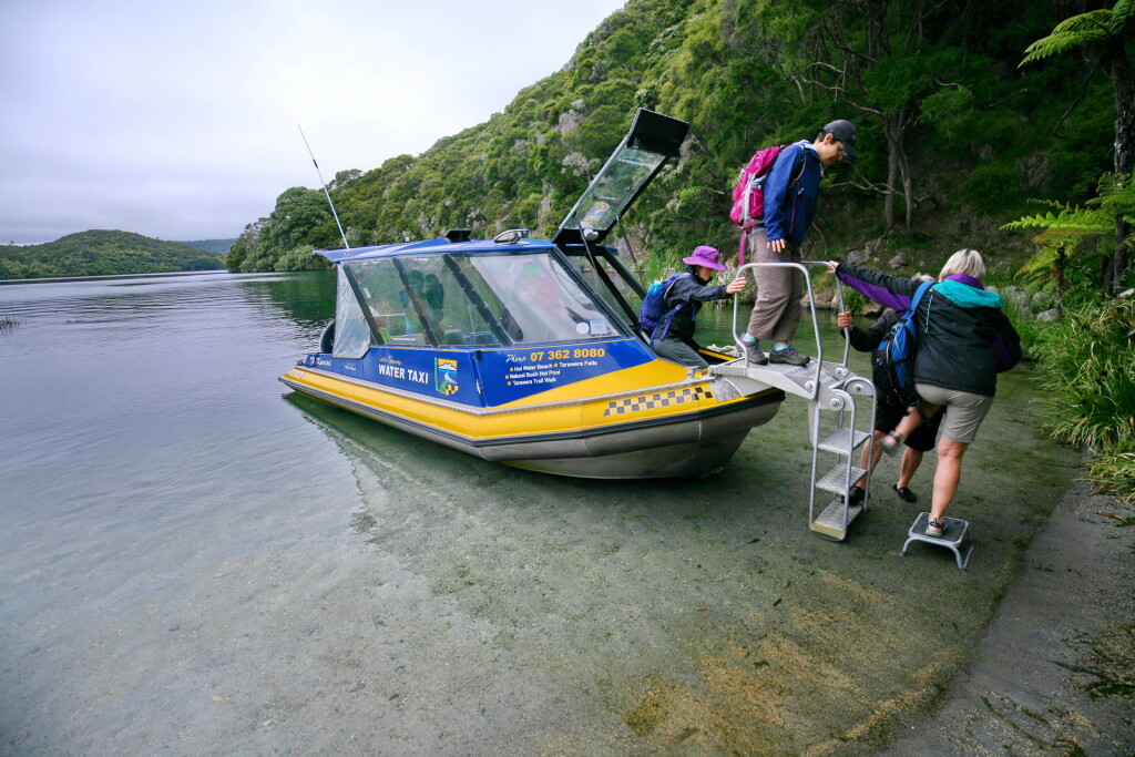 Water taxis are a common way to get to or from track trail heads.