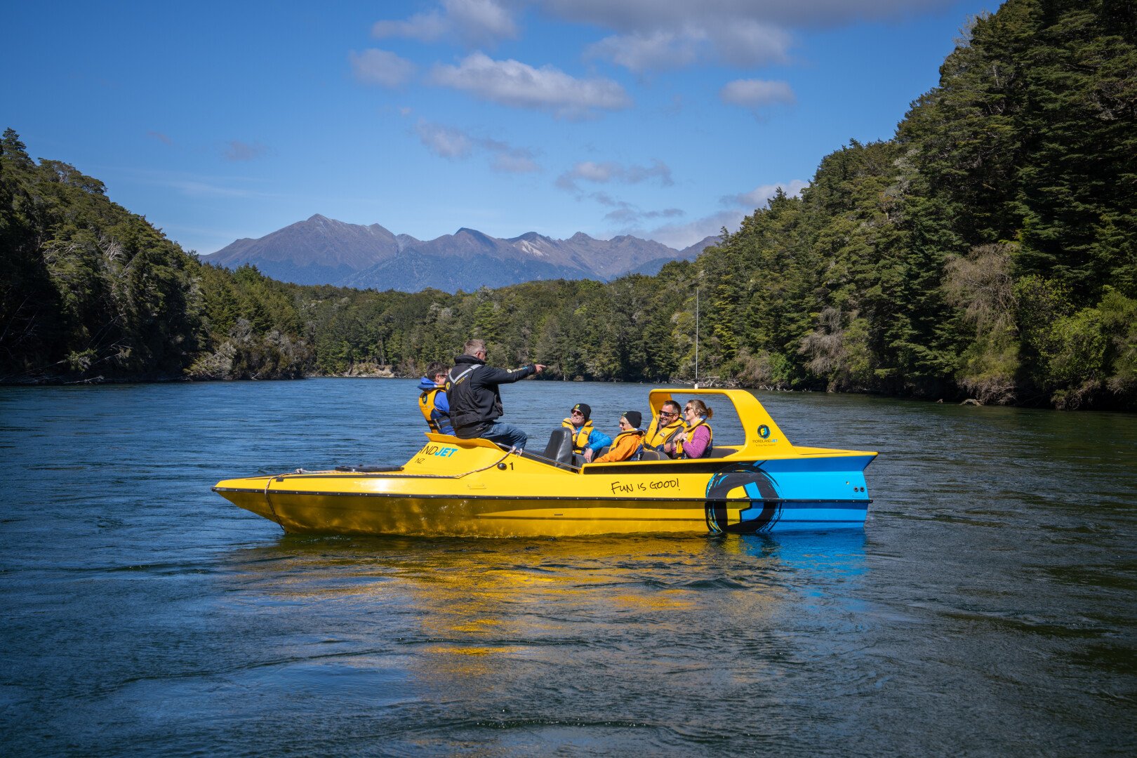 Jetboat down the mighty Waiau River