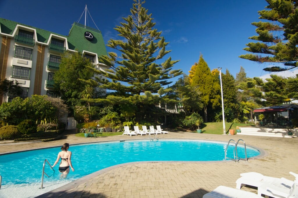 Poolside luxury at the Distinction Hotel in Rotorua