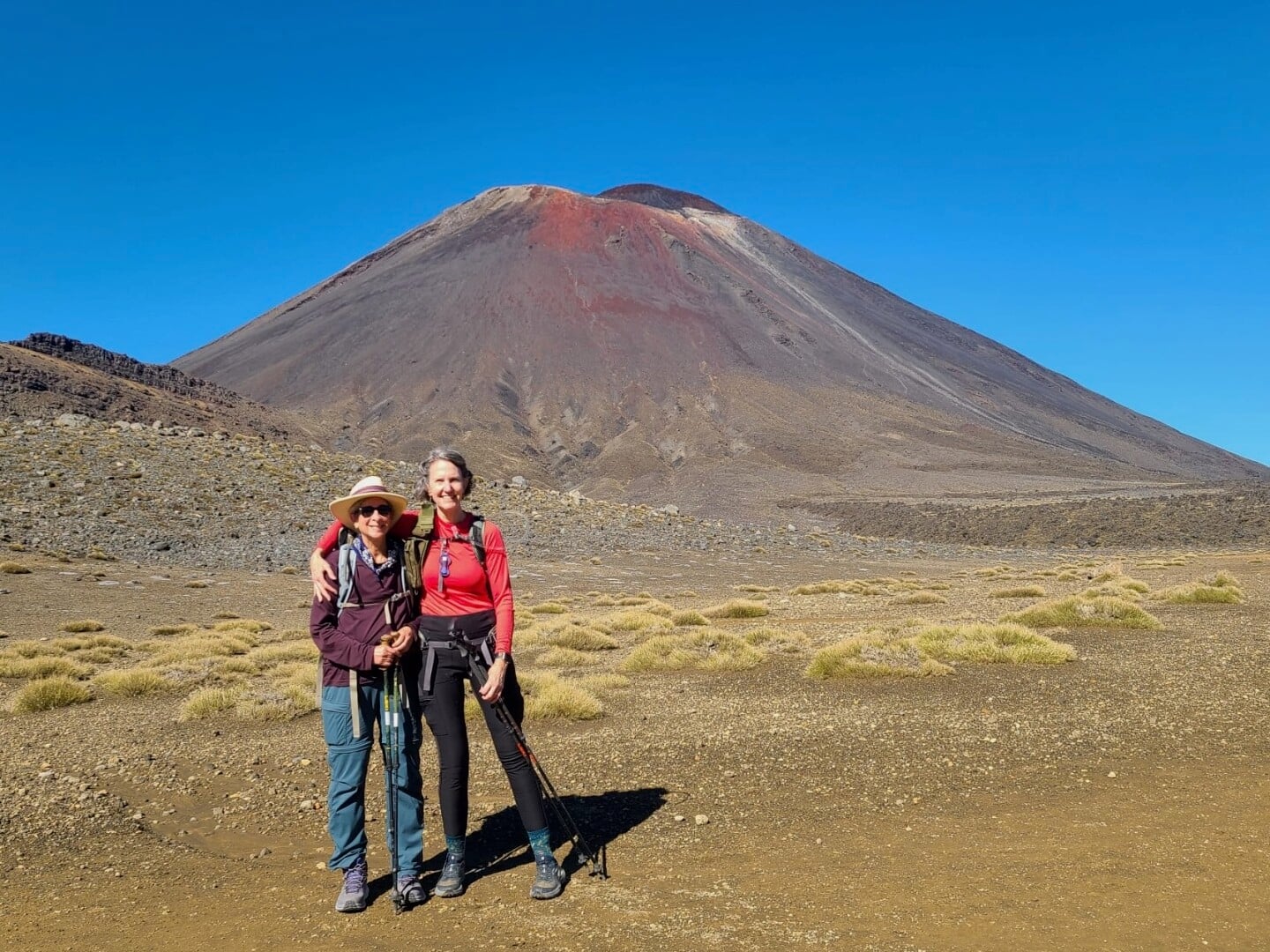 Walking the Tongariro Crossing.