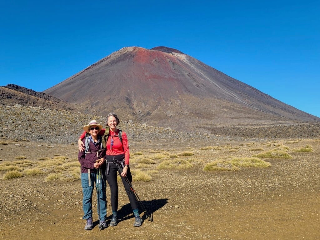 Walking the Tongariro Crossing.