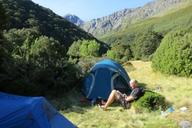 hiking nz gillespie camping