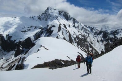 hiking nz gillespie in winter
