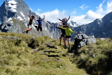 hiking nz gillespie pass group