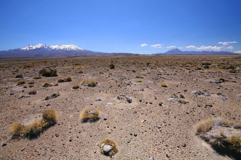 The rarely visited and dry east side of Tongariro National Park - Rangipo Desert.