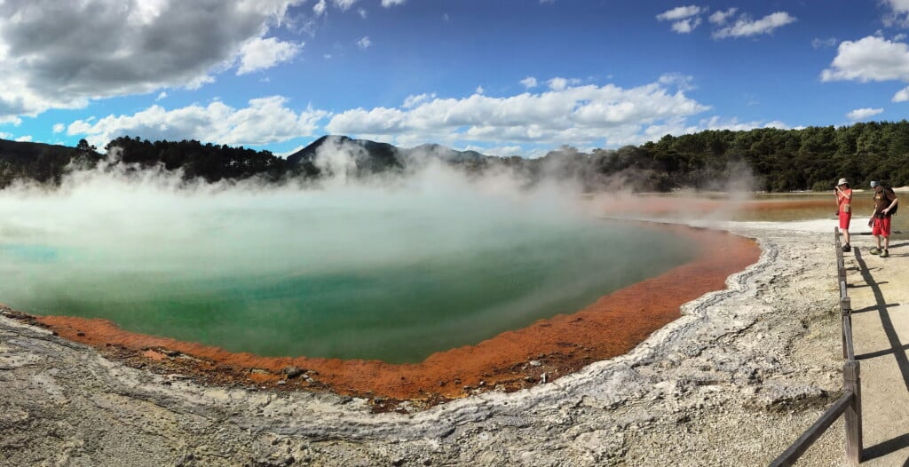 Waiotapu geothermal area, Champagne Pool. Yes it really does look like this!