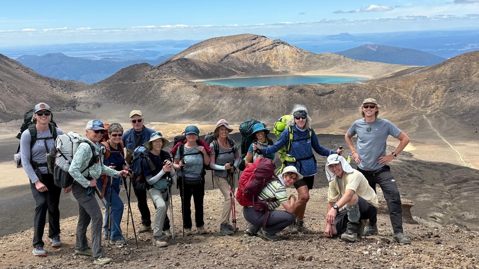 We pass along the Tongariro Alpine Crossing - a section of the multi-day Northern Circuit route.