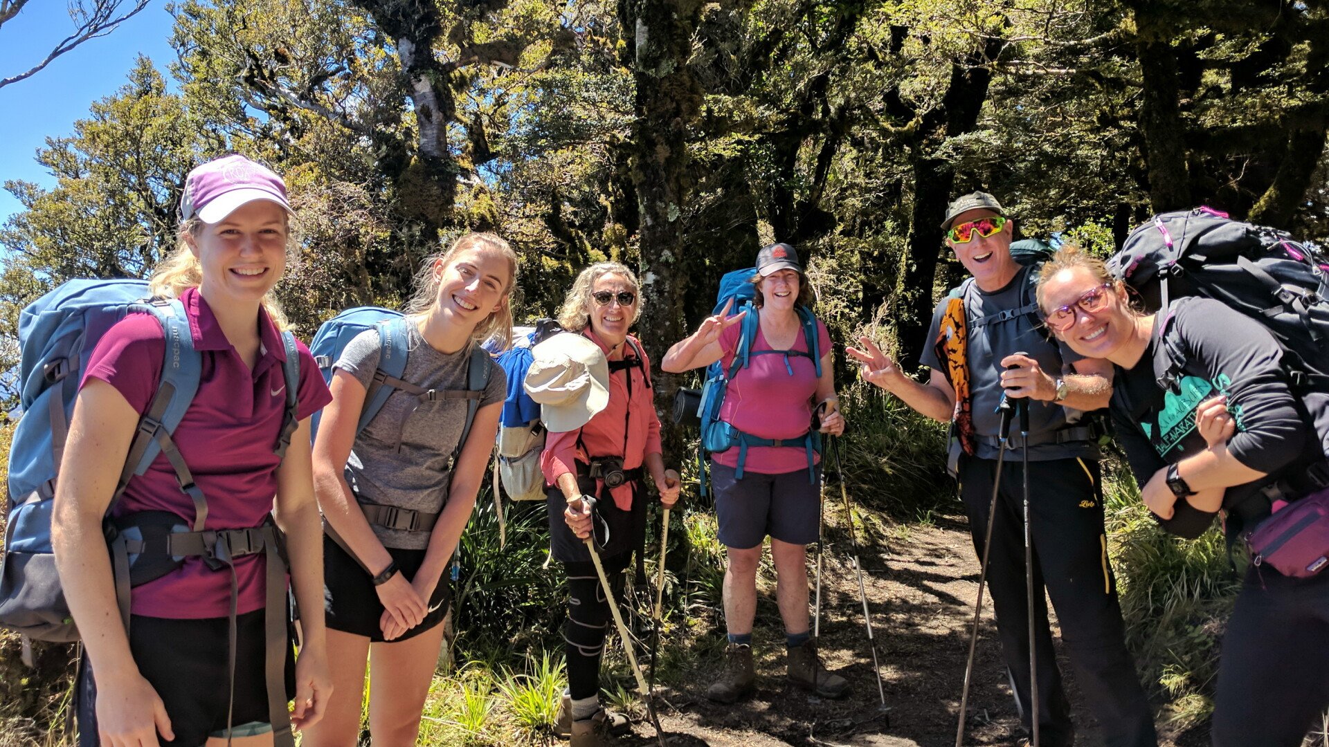 The kiwi-style hiking trips have young people of all ages.