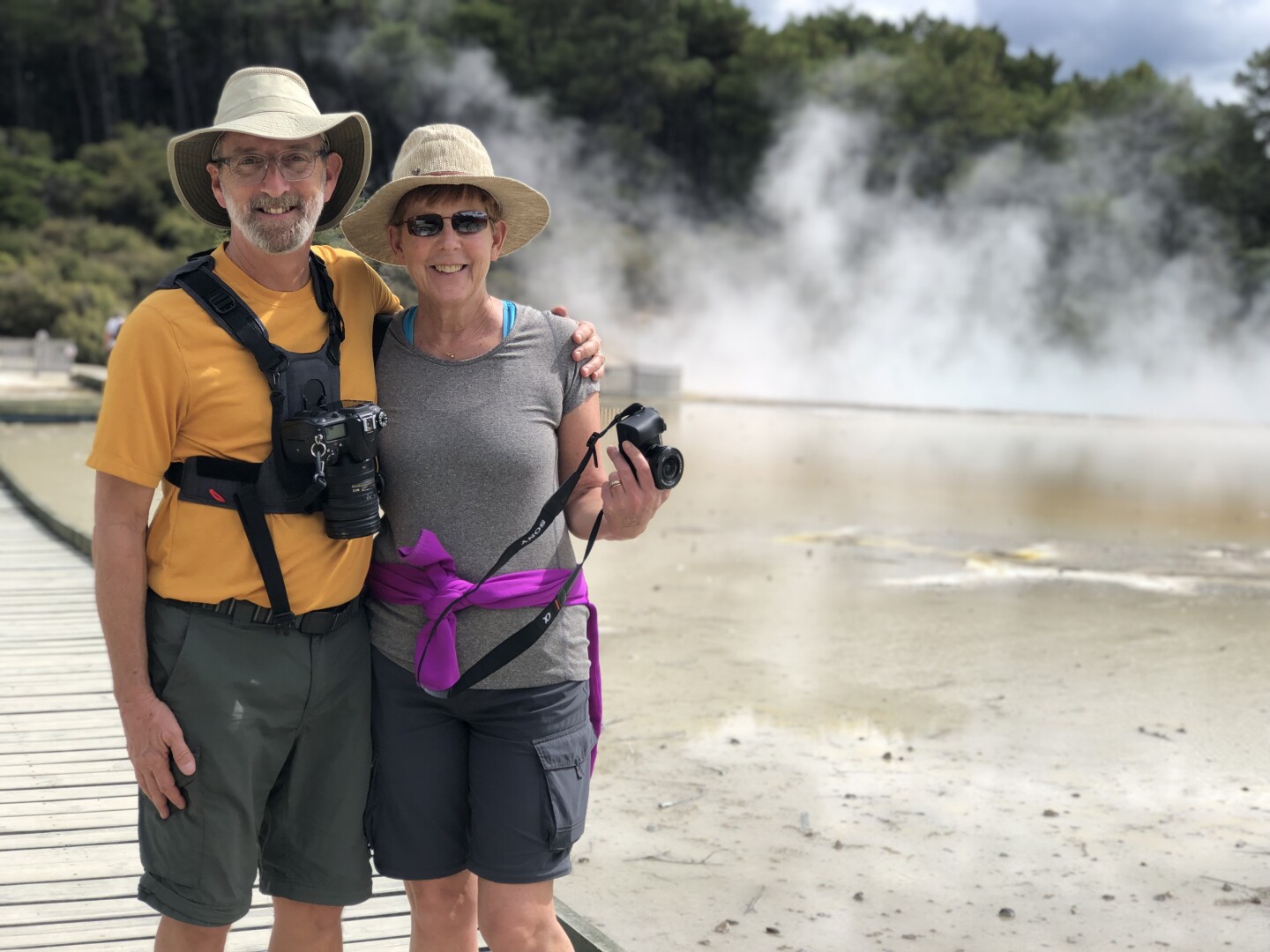 Taking it all in at Wai-O-Tapu Thermal Wonderland.