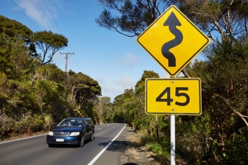 Windy roads in New Zealand 