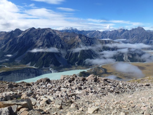 Descending from Mueller Hut